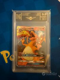 Carta Pokemon Charizard gx gradata 9 mint