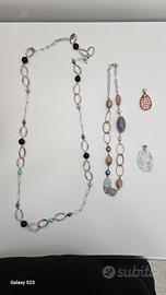 set collane e cammei in argento