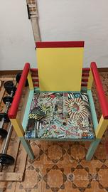 sedia e appendiabiti per cameretta vintage