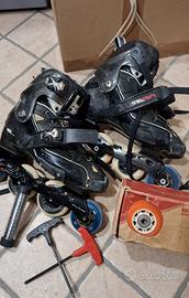 Pattini SEBA taglia 35 + ruote e cuscinetti nuovi