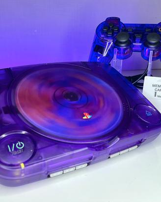 Set Sony Playstation PS One Viola Trasparente