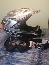 Casco da cross con mascherina