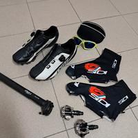 Scarpe mtb/pedali shimano/reggisella/calzari Sidi/