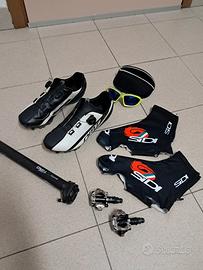 Scarpe mtb/pedali shimano/reggisella/calzari Sidi/