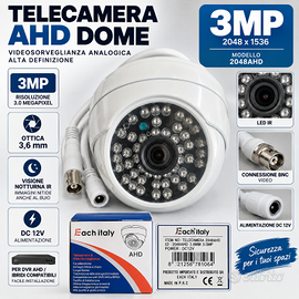 Telecamera videosorveglianza AHD 3MP 3,6mm IR Dome