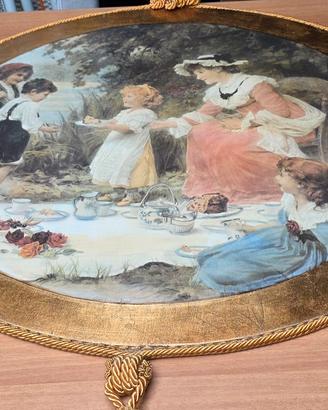 Quadro Vintage Ovale Floreale 
