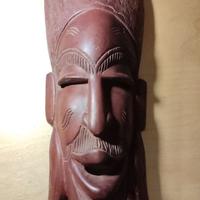 Maschera carnevale africano etnica legno 50cm