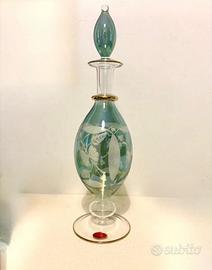 Vaso in vetro artistico lavorato a mano