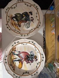 Coppia di piatti decirativi in ceramica d’Este
