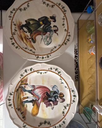 Coppia di piatti decirativi in ceramica d’Este