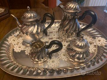 Prezioso Set argento massiccio 800 the e caffè
