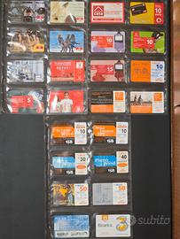 Collezione 24 Schede Ricarica Telefonica 2001-2017