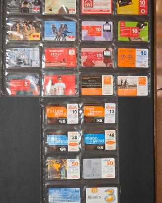 Collezione 24 Schede Ricarica Telefonica 2001-2017