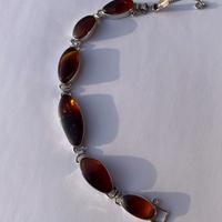 Bracciale in Ambra naturale e Argento 925
