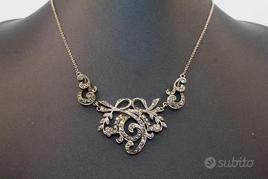 Stupendo collier Art Deco argento marcasite