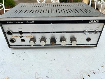 Amplificatore paso v40 vintage microfono nastro