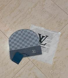 Berretto Louis Vuitton Petit Damier Grigio