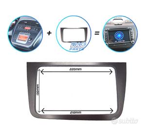 TELAIETTO GRIGIO RADIO 2-DIN PER SEAT ALTEA TOLEDO