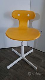 Sedia scrivania  IKEA MOLTE 4 posizioni giallo
