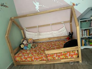 Lettino a forma di casetta + Materasso