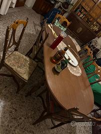 tavolo legno 250cm con 6 sedie
