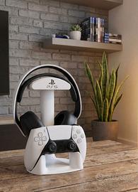 Supporto 3D PS5 per Controller e Cuffie - Bianco