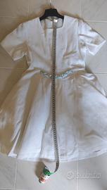 Vestito bambina elegante in picche di cotone