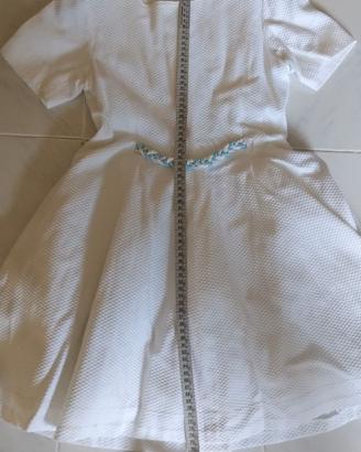 Vestito bambina elegante in picche di cotone