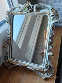 specchio da tavola vintage porcallana