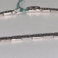 BRACCIALE TENNIS IN ORO 18kt. ALTERNATO DIAMANTI