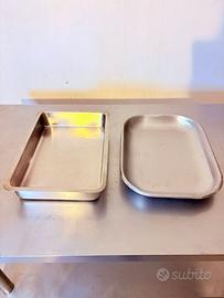Coppia di teglie professionali in acciaio inox