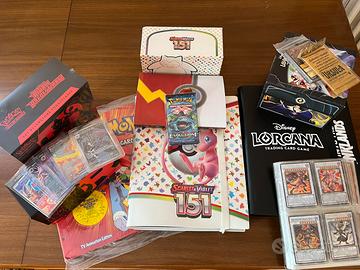 2 Album pokemon 151 + 1 album lorcana + yu-gi-oh