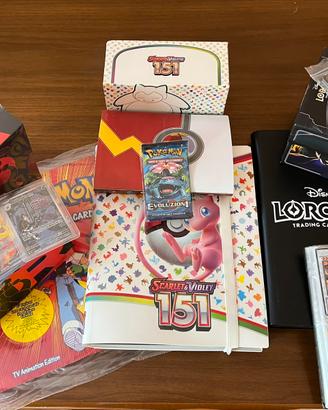 2 Album pokemon 151 + 1 album lorcana + yu-gi-oh