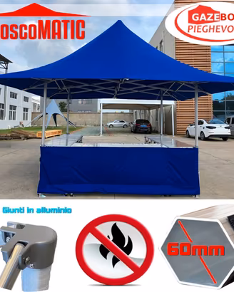 Gazebo chiosco pieghevole 5x5 professionale eventi