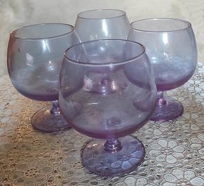Set calici brandy in cristallo alessandrite