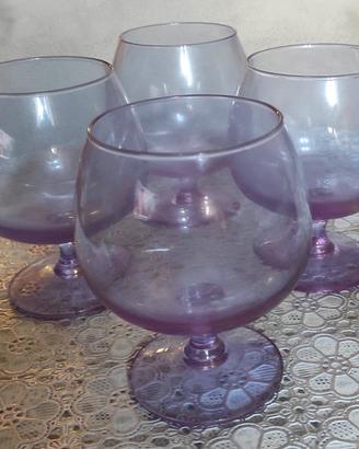 Set calici brandy in cristallo alessandrite