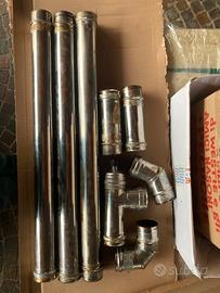 3 mt Canna fumaria inox pellet 80 mm curve