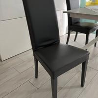 Sedia in ecopelle grigio scuro