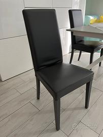 Sedia in ecopelle grigio scuro