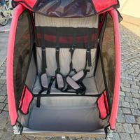 Rimorchio bici per bambini 2 posti