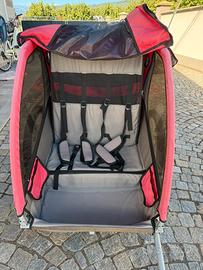 Rimorchio bici per bambini 2 posti