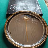 VASSOIO “CELLINI” ROTONDO INOX E DETTAGLI ORO 24Kt