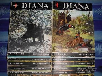 12 numeri DIANA la rivista del cacciatore 1967/68