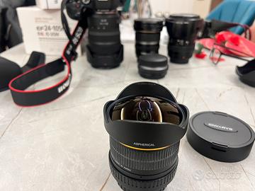 Samyang 8mm f/3,5  fish eye CS per Canon