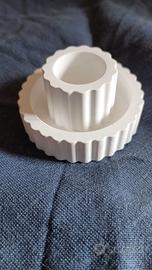 Portacandela "Column" con Design Scanalato