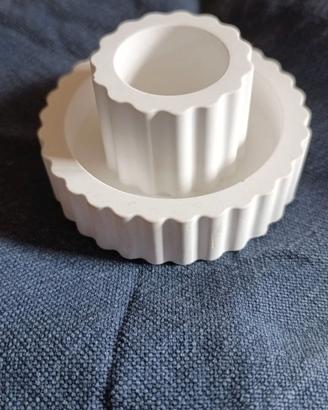 Portacandela "Column" con Design Scanalato