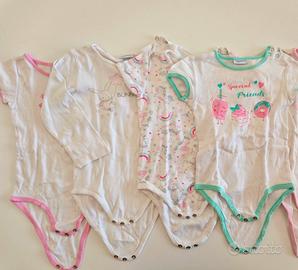 set 4 body bimba taglia 2 anni 92 cm