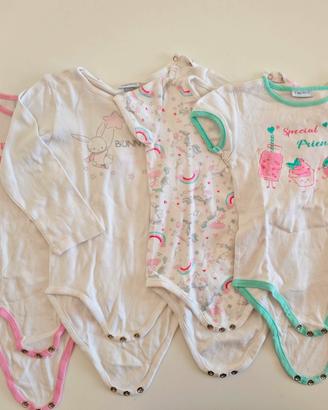 set 4 body bimba taglia 2 anni 92 cm