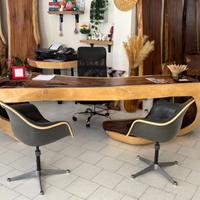 Tavolo da Tronco Unico in Legno Massello di Acacia
