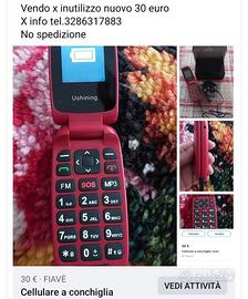 CELLULARE  A CONCHIGLIA  ROSSO